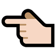 👈🏻 Emoji nach links weisender Zeigefinger: helle Hautfarbe Microsoft Windows 11.