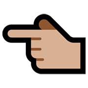 👈🏼 Emoji Dorso De Mano Con índice A La Izquierda: Tono De Piel Claro Medio en Microsoft Windows 11.