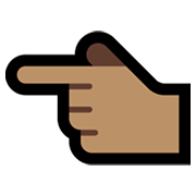 👈🏽 Emoji nach links weisender Zeigefinger: mittlere Hautfarbe Microsoft Windows 11.