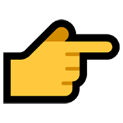 👉 Emoji Dorso Da Mão Com Dedo Indicador Apontando Para A Direita na Microsoft Windows 11.