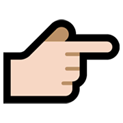 👉🏻 Emoji Dorso Da Mão Com Dedo Indicador Apontando Para A Direita: Pele Clara na Microsoft Windows 11.