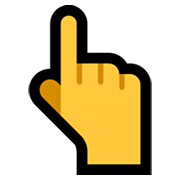 👆 Emoji nach oben weisender Zeigefinger von hinten Microsoft Windows 11.