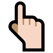 👆🏻 Emoji Dorso Da Mão Com Dedo Indicador Apontando Para Cima: Pele Clara na Microsoft Windows 11.