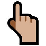 👆🏼 Emoji nach oben weisender Zeigefinger von hinten: mittelhelle Hautfarbe Microsoft Windows 11.