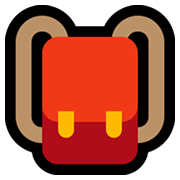 Emoji 🎒 Zaino su Microsoft Windows 11.