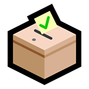 🗳️ Emoji Urne mit Wahlzettel Microsoft Windows 11.