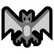 Emoji 🦇 Pipistrello su Microsoft Windows 11.