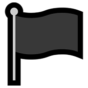 🏴 Emoji Bandera Negra en Microsoft Windows 11.