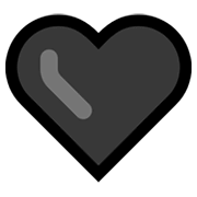 🖤 Emoji Corazón Negro en Microsoft Windows 11.