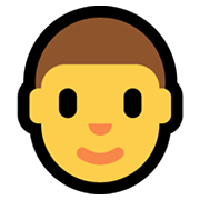 👦 Emoji Niño en Microsoft Windows 11.