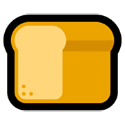 Emoji 🍞 Pane In Cassetta su Microsoft Windows 11.