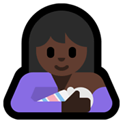 🤱🏿 Emoji Lactancia Materna: Tono De Piel Oscuro en Microsoft Windows 11.