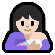 Emoji 🤱🏻 Allattare: Carnagione Chiara su Microsoft Windows 11.