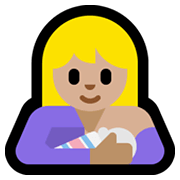 🤱🏼 Emoji Lactancia Materna: Tono De Piel Claro Medio en Microsoft Windows 11.