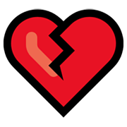 💔 Emoji Corazón Roto en Microsoft Windows 11.