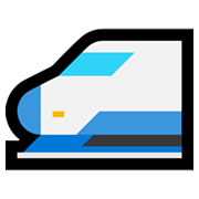 Émoji 🚅 Train à Grande Vitesse sur Microsoft Windows 11.