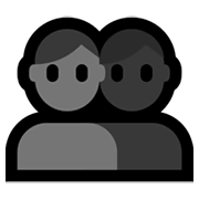 👥 Emoji Dos Siluetas De Bustos en Microsoft Windows 11.