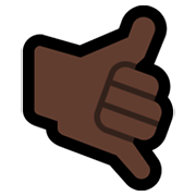 Emoji 🤙🏿 Mano Con Gesto Di Chiamata: Carnagione Scura su Microsoft Windows 11.
