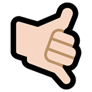 🤙🏻 Emoji ruf-mich-an-Handzeichen: helle Hautfarbe Microsoft Windows 11.