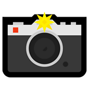 Emoji 📸 Fotocamera Con Flash su Microsoft Windows 11.
