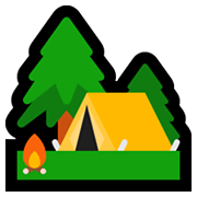 Émoji 🏕️ Camping sur Microsoft Windows 11.