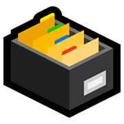 Émoji 🗃️ Boîte à Dossiers sur Microsoft Windows 11.
