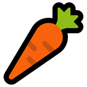 🥕 Emoji Zanahoria en Microsoft Windows 11.