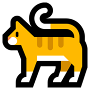 Emoji 🐈 Gatto su Microsoft Windows 11.