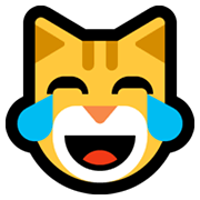 Emoji 😹 Gatto Con Lacrime Di Gioia su Microsoft Windows 11.