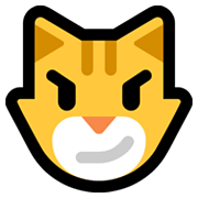 😼 Emoji Rosto De Gato Com Sorriso Irônico na Microsoft Windows 11.