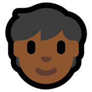 Emoji 🧒🏾 Bimbo: Carnagione Abbastanza Scura su Microsoft Windows 11.