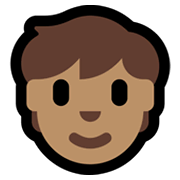 🧒🏽 Emoji Kind: mittlere Hautfarbe Microsoft Windows 11.