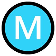 Emoji Ⓜ️ Pulsante M Cerchiata su Microsoft Windows 11.