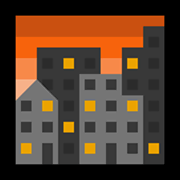🌆 Emoji Cidade Ao Anoitecer na Microsoft Windows 11.