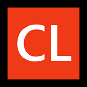 🆑 Emoji Großbuchstaben CL in rotem Quadrat Microsoft Windows 11.