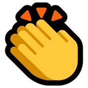 Emoji 👏 Mani Che Applaudono su Microsoft Windows 11.