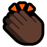👏🏿 Emoji klatschende Hände: dunkle Hautfarbe Microsoft Windows 11.