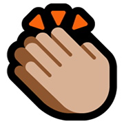 👏🏼 Emoji klatschende Hände: mittelhelle Hautfarbe Microsoft Windows 11.