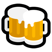 🍻 Emoji Jarras De Cerveza Brindando en Microsoft Windows 11.
