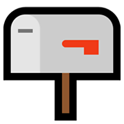 📪 Emoji geschlossener Briefkasten ohne Post Microsoft Windows 11.