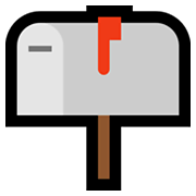 📫 Emoji geschlossener Briefkasten mit Post Microsoft Windows 11.