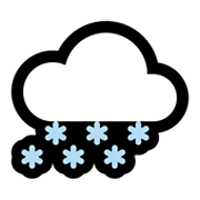 🌨️ Emoji Wolke mit Schnee Microsoft Windows 11.