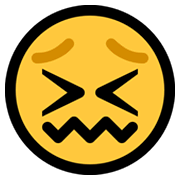Emoji 😖 Faccina Frustrata su Microsoft Windows 11.