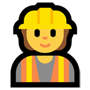👷 Emoji Trabalhador De Construção Civil na Microsoft Windows 11.