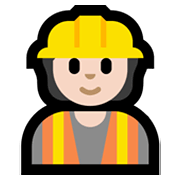 👷🏻 Emoji Trabalhador De Construção Civil: Pele Clara na Microsoft Windows 11.
