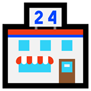 🏪 Emoji Tienda 24 Horas en Microsoft Windows 11.