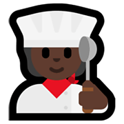 🧑🏿‍🍳 Emoji Chef De Cozinha: Pele Escura na Microsoft Windows 11.