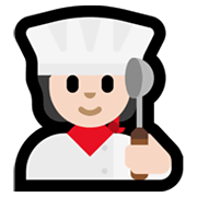 🧑🏻‍🍳 Emoji Chef De Cozinha: Pele Clara na Microsoft Windows 11.