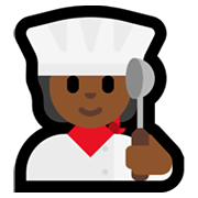 🧑🏾‍🍳 Emoji Chef De Cozinha: Pele Morena Escura na Microsoft Windows 11.