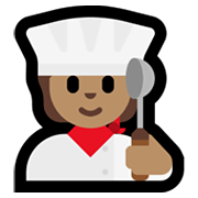 🧑🏽‍🍳 Emoji Cocinero: Tono De Piel Medio en Microsoft Windows 11.